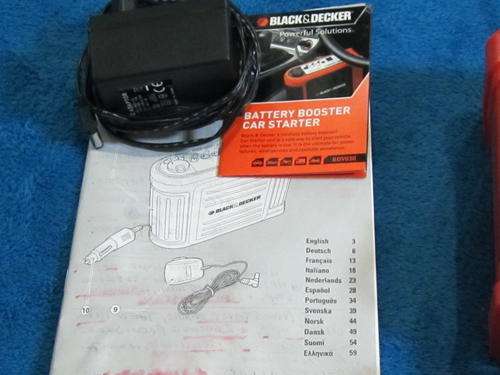 Black & Decker Battery Booster Charger battery pack backup breakdown 