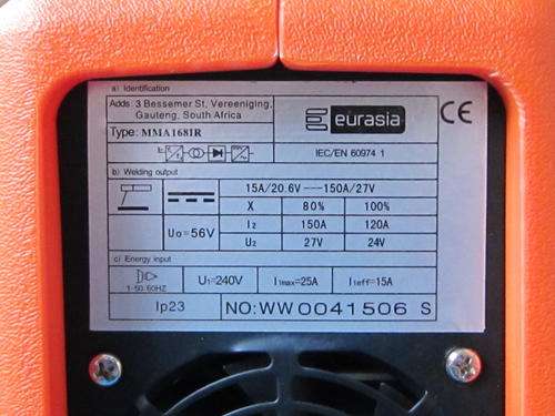 Eurasia DC inverter welder