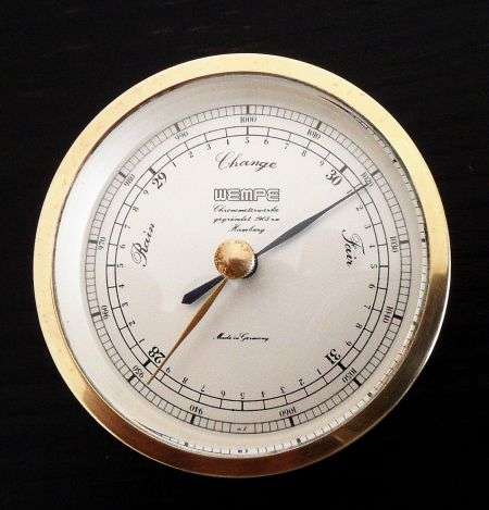 *** Working ** Vintage Marine Style Wempe Aneroid Barometer ***