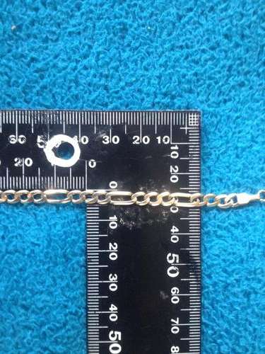 *** No Reserve ** 3+1 Figaro Solid 9k Gold Bracelet  ***