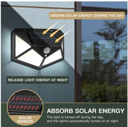 Solar Led Light Outdoor Outdoor Lighting Waterproof Street Lamp LED with PIR Motion Sensor LED