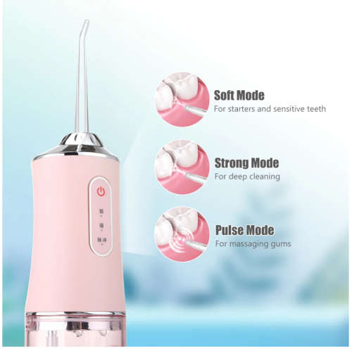 Oral Irrigator Portable Dental Water Flosser USB Rechargeable Water Jet Floss Tooth Pick 4 Jet Tip