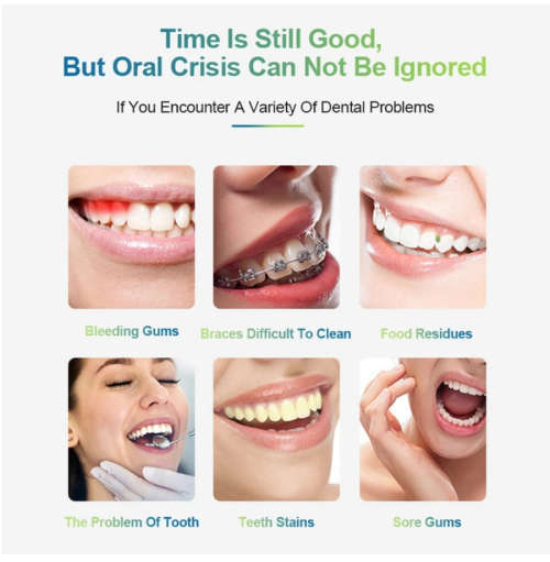 Oral Irrigator Portable Dental Water Flosser USB Rechargeable Water Jet Floss Tooth Pick 4 Jet Tip