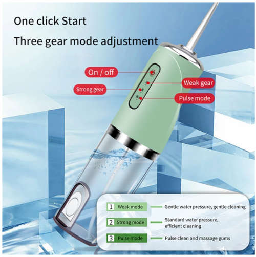 Oral Irrigator Portable Dental Water Flosser USB Rechargeable Water Jet Floss Tooth Pick 4 Jet Tip