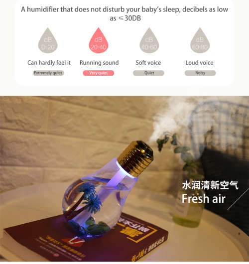 Colorful Bulb Humidifier Car Atomizer Mini USB Humidifier Suitable for Car Home