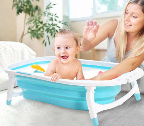 Baby Foldable Bath Tub - Pink