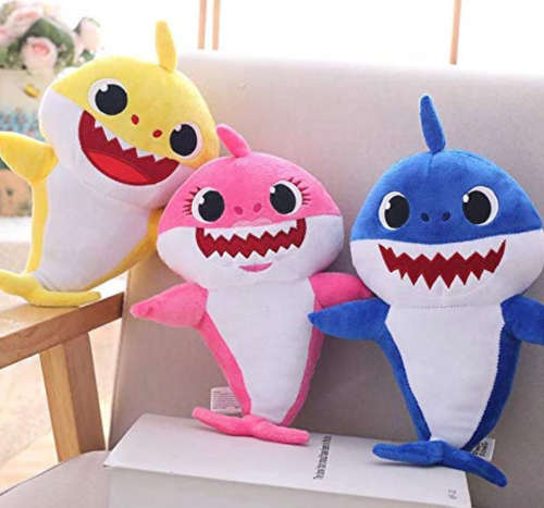 Plush Baby Shark LED Lighting Singing Shark Stuffed Soft Toy - ~30cm