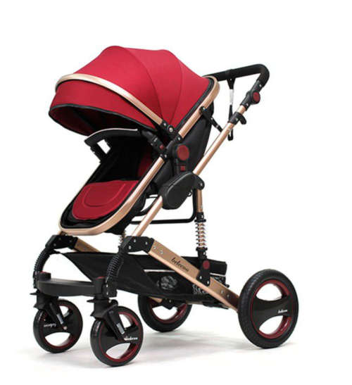 Belecoo Baby Stroller 2 in 1 Foldable Pram - Red