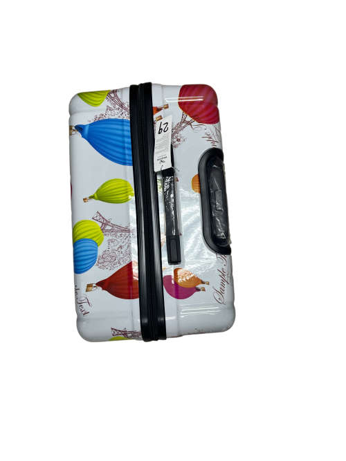 3 Piece Hard Outer Shell 360 Degree Rotating 4 Wheel Spinner Luggage Set - Hot Air Balloon Print