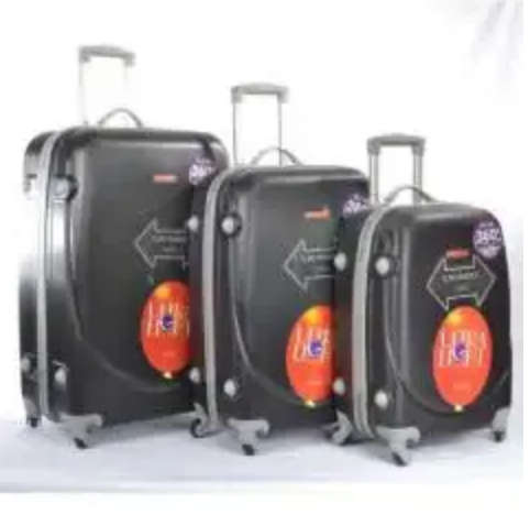 3 in 1 Hard Outer Shell High Quality 360 Degree Rotating 4 Wheel Luggage Set - Blue Star