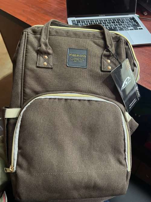 Multifunction Outdoor Travel Diaper Bag - Dark Brown Powerland Brand New