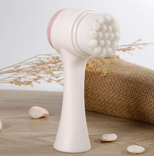 3D Double Sides High Quality Multifunctional Silicone Face Cleanser with Brush