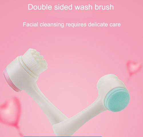 3D Double Sides High Quality Multifunctional Silicone Face Cleanser with Brush