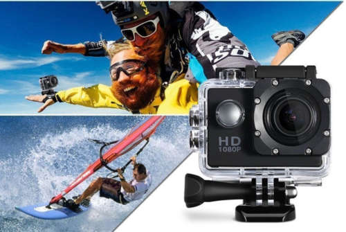Waterproof HD Sports Camera 1080P - Black