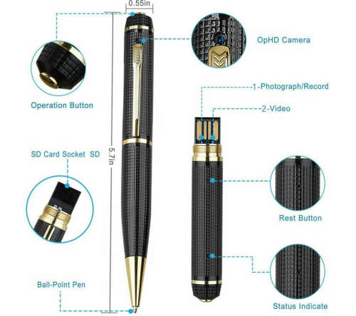 Portable Ballpoint Pen Camera Wifi Remote Monitoring One Button Quick Recording Wireless Mini Camera