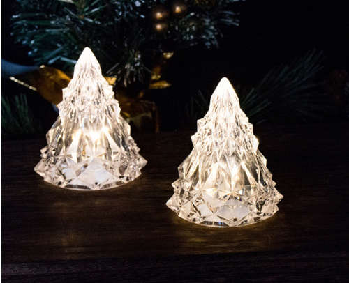 Flameless LED Electronic Candle Light Tree Shape LED Candle Crystal Light