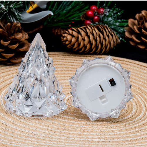 Flameless LED Electronic Candle Light Tree Shape LED Candle Crystal Light