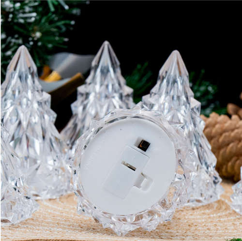 Flameless LED Electronic Candle Light Tree Shape LED Candle Crystal Light