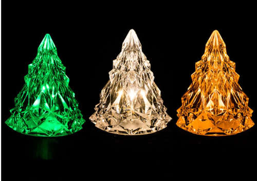Flameless LED Electronic Candle Light Tree Shape LED Candle Crystal Light