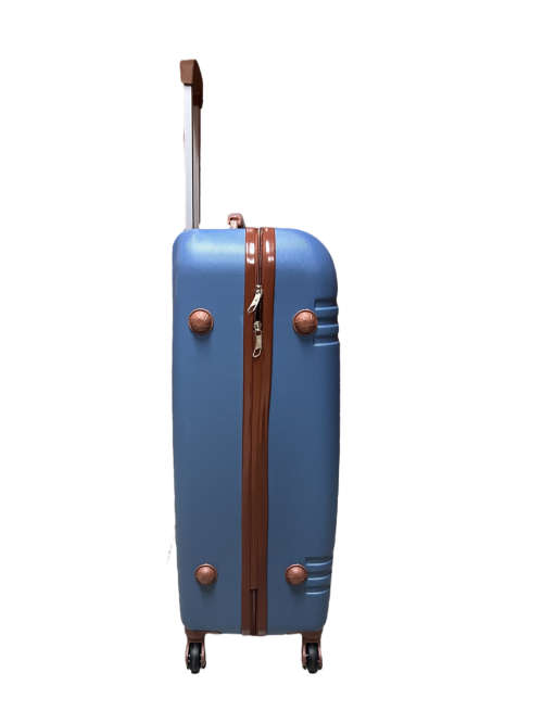 3 in 1 Super High Quality Hard Outer Shell Suitcase With Foax Leather Straps Around The Sides NEW