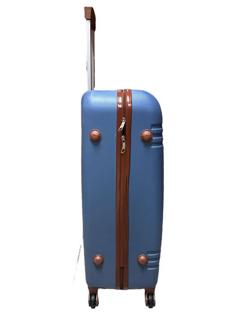 3 in 1 Super High Quality Hard Outer Shell Suitcase With Foax Leather Straps Around The Sides NEW