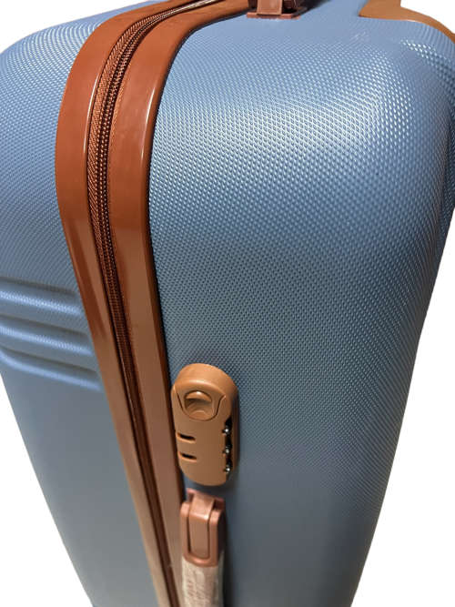 3 in 1 Super High Quality Hard Outer Shell Suitcase With Foax Leather Straps Around The Sides NEW