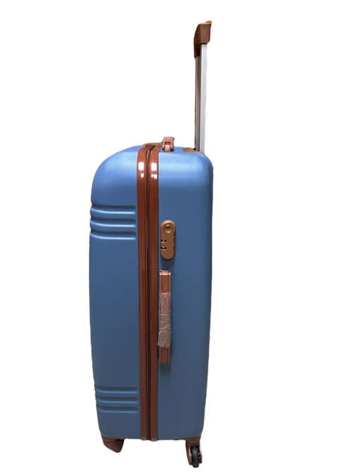 3 in 1 Super High Quality Hard Outer Shell Suitcase With Foax Leather Straps Around The Sides NEW