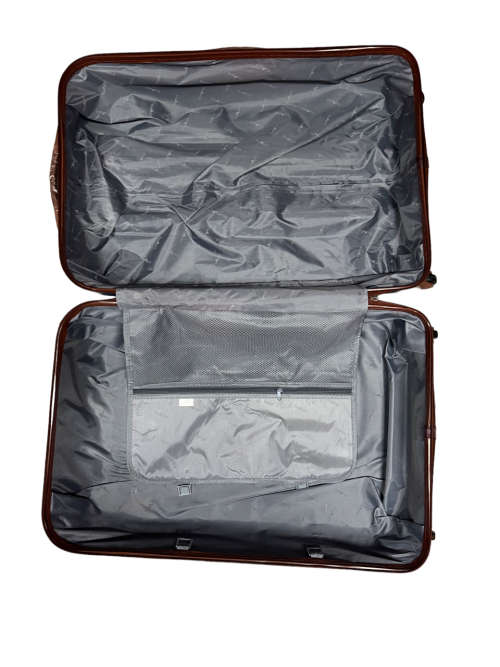 3 in 1 Super High Quality Hard Outer Shell Suitcase With Foax Leather Straps Around The Sides NEW