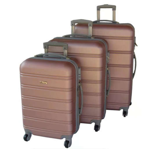 3 Piece Premium Travel Luggage Bag Set - Rose Gold High Quality Display Unit