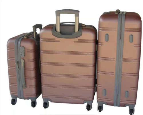 3 Piece Premium Travel Luggage Bag Set - Rose Gold High Quality Display Unit