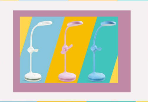 4W LED Table Lamp With Fan with 360 Degree Rotation NEW