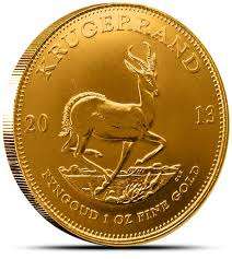 Replica Kruger Rand 1 oz 24kt gold clad coin