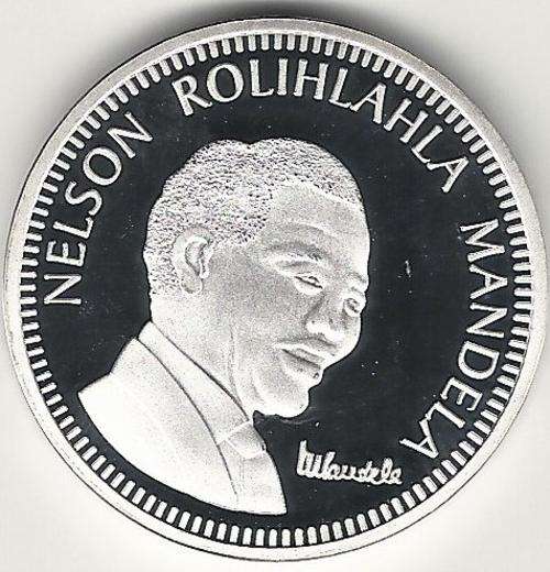 Silver Nelson Mandela 1oz .999 Mills Fine Silver Clad Coin