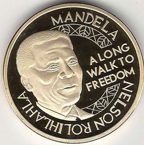 New!!! Nelson Mandela Long Walk To Freedom 1oz .999 24k Gold Clad Coin