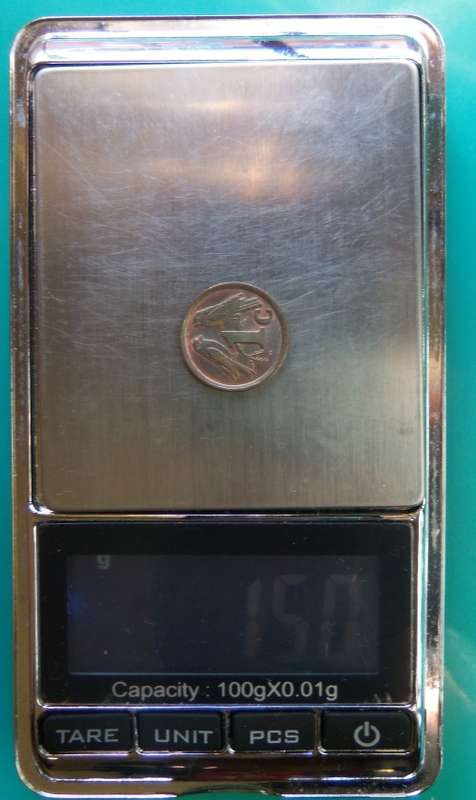 South Africa blank 1 cent planchet