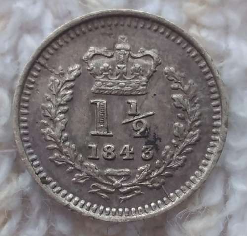 Great Britain 1843 one and half pence