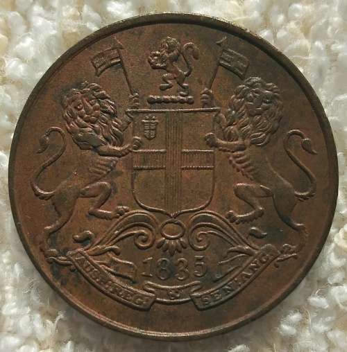 East India Company 1834 quarter Anna.