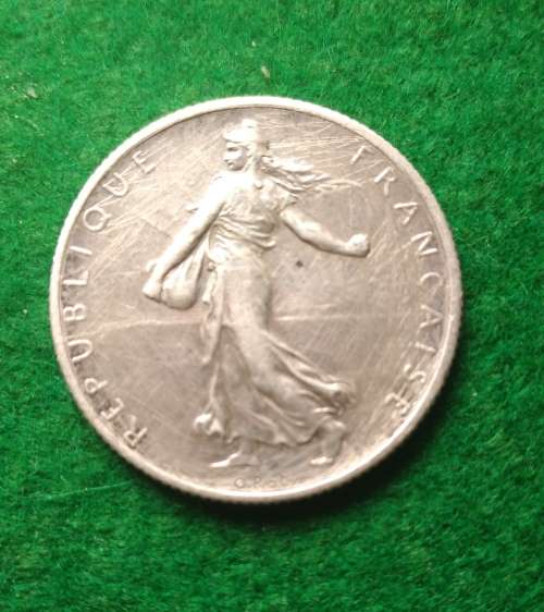 France WW1 token on a 2 francs. Royal Flying Corps