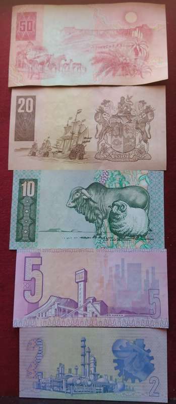 Stals banknote set. R2 to R50