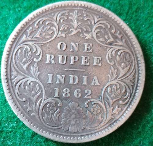 British India 1862 Rupee