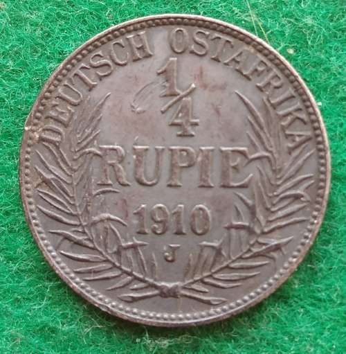 German East Africa 1910 1/4 Rupee