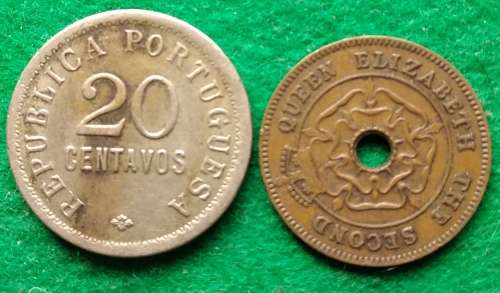 Angola and Rhodesia coins