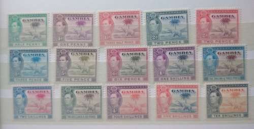Gambia 1938 stamp set MLH