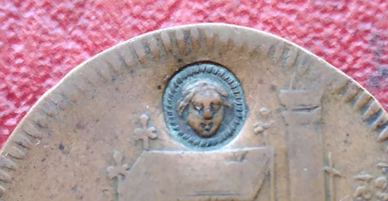 Louis and Maria 1664 counter token with counter stamp