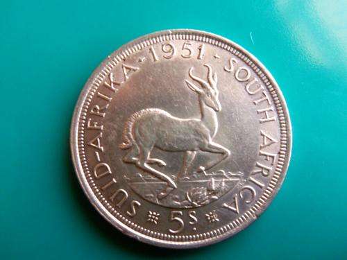 1951 Silver 5 Shillings five