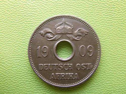 1909 German East Africa 10 Heller.. nearly uncirculated