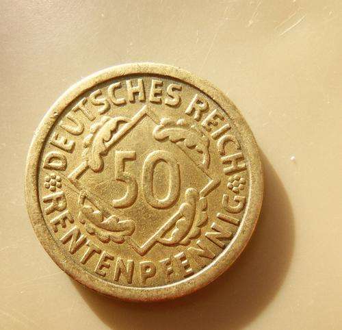 Germany 1924 J 50 Rentenpfennig in great condition