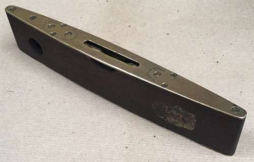 Spirit Level .....wood & brass....225 mm length.....adjustable