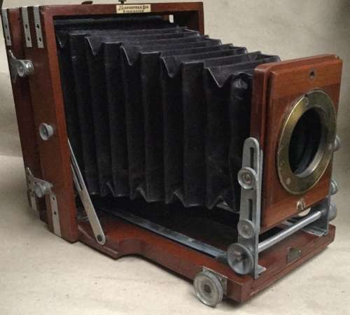 Lancaster Instantograph c1892 camera body only...no lens....aluminium appointments