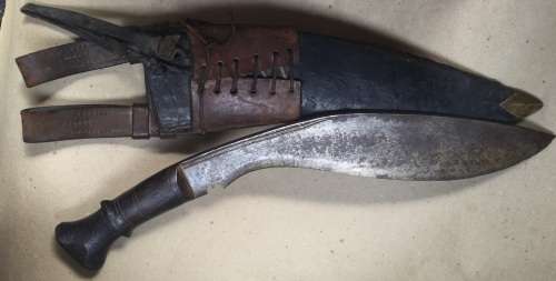 Antique Nepalese kukri...length 427 mm...blade width 60 mm....blade thickness 9mm